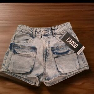 Cargo Women's Faded Blue Denim Shorts